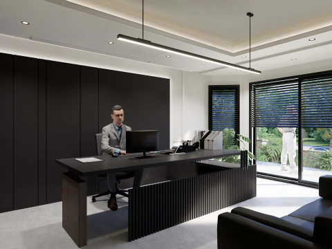 Office Desk 3D Model