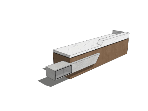 Reception desk 3D-Modell