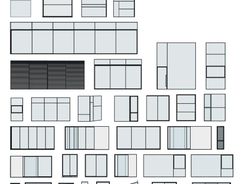 Window set - 50 Pieces 3D 模型