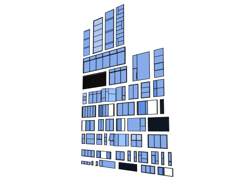 Window set - 50 Pieces 3D 模型