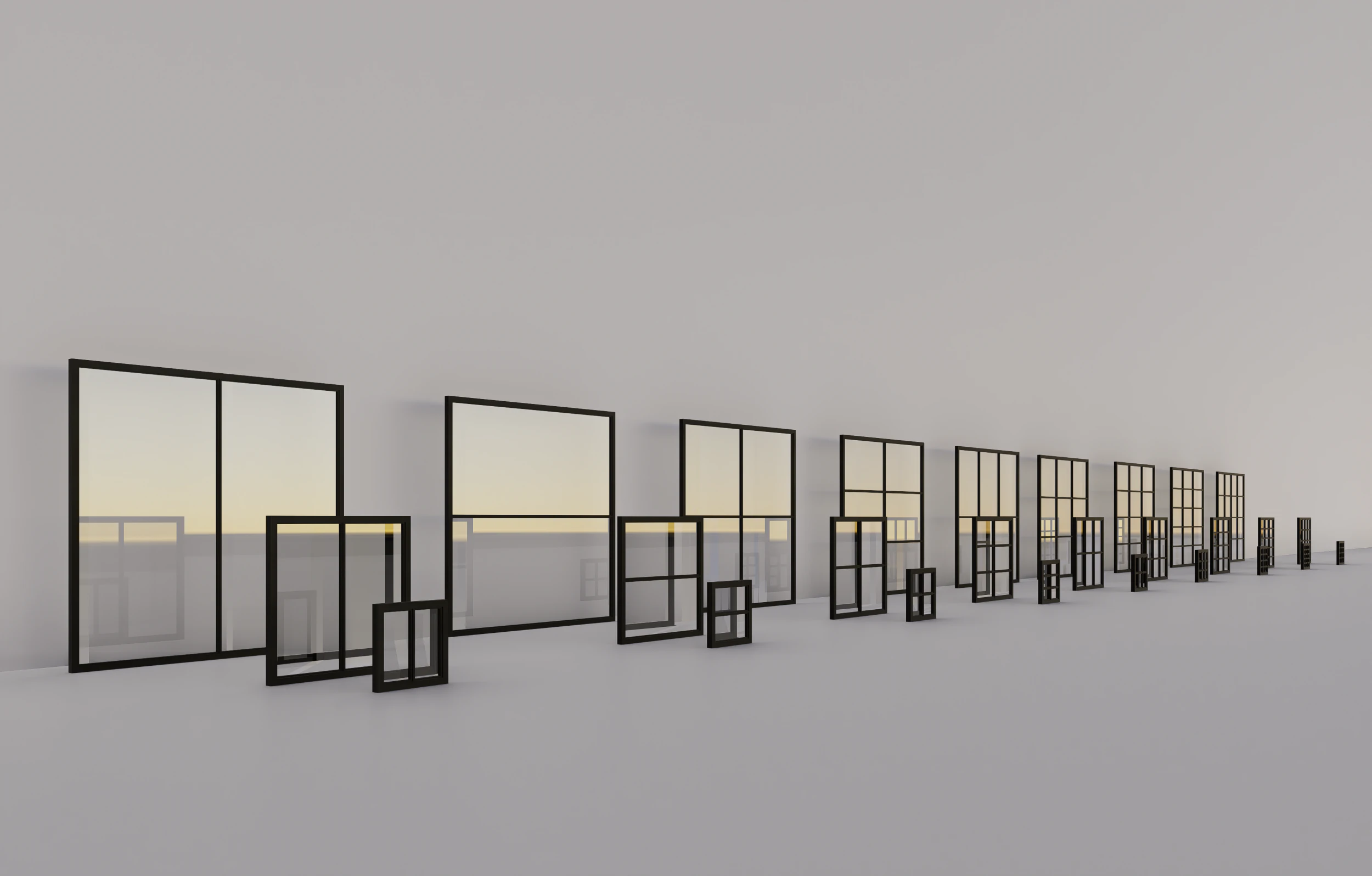 Window Collection 02 - 27 pieces 3D Model .c4d .max .obj .3ds .fbx .stl .blend 