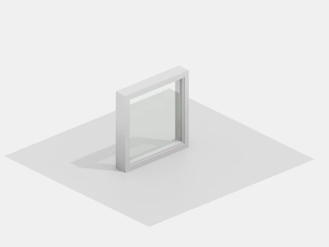 Windows Temel Par&ccedil;alar Paketi - Sabit - Kayar D&uuml;ş&uuml;k Poli 3D Model