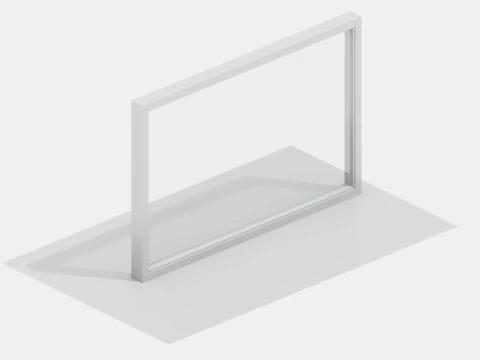 Windows Temel Par&ccedil;alar Paketi - Sabit - Kayar D&uuml;ş&uuml;k Poli 3D Model