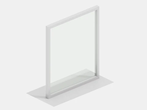 Windows Temel Par&ccedil;alar Paketi - Sabit - Kayar D&uuml;ş&uuml;k Poli 3D Model