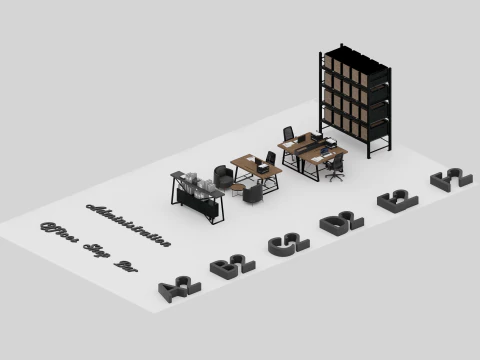 Modern Office Furniture Pack Archviz 3D Model