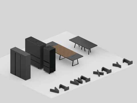 Modern Office Furniture Pack Archviz 3D Model