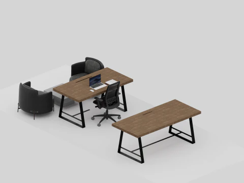 Modern Office Furniture Pack Archviz 3D Model