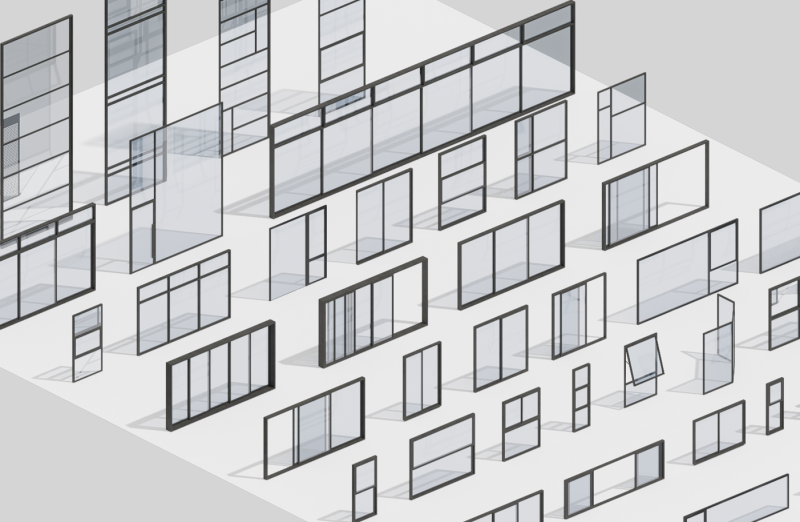 50 ウィンドウ パック コレクション 3Dモデル .c4d .max .obj .3ds .fbx .stl .blend