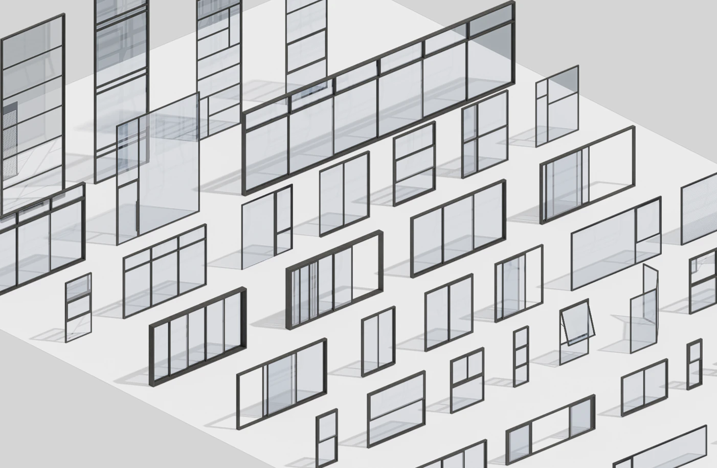50 Window Pack collection 3D Model .c4d .max .obj .3ds .fbx .stl .blend 