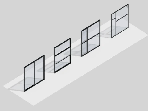 50 Window Pack collection 3D Model
