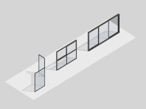 50 Window Pack collection 3D Model