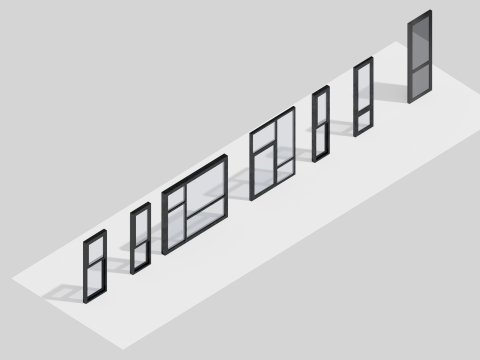 50 ウィンドウ パック コレクション 3Dモデル