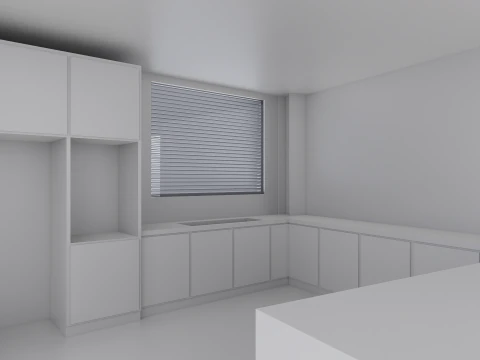 Showroom with Cafe 3D Model
