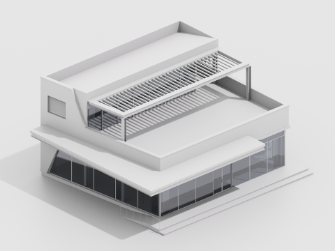 Showroom con caffetteria Modello 3D