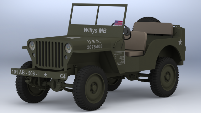 Of JEEP 3D Модель .c4d .max .obj .3ds .fbx .stl .blend 