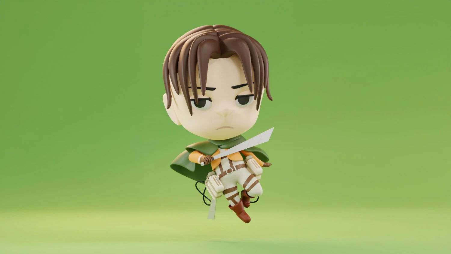 Attack on Titan - Levi 3D Model .c4d .max .obj .3ds .fbx .stl .blend 