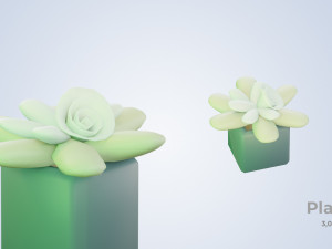 Low Poly Houseplants Pack 3D Model