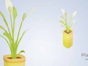 Low Poly Houseplants Pack 3D Model