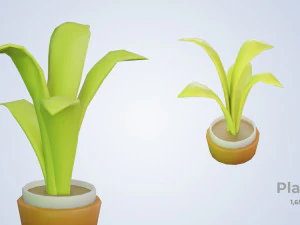 Low Poly Houseplants Pack 3D Model