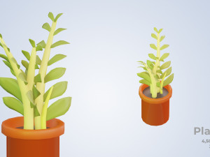 Low Poly Houseplants Pack 3D Model