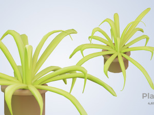 Low Poly Houseplants Pack 3D Model