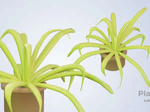 Low Poly Houseplants Pack 3D Model