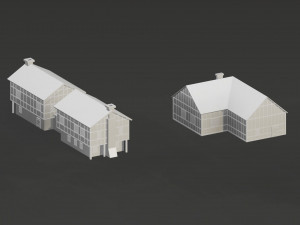 Low Poly Medieval Castle Town Pack 3D Model