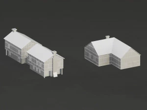Low Poly Medieval Castle Town Pack 3D Model