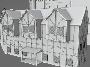 Low Poly Medieval Castle Town Pack 3D Model