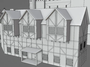 Low Poly Medieval Castle Town Pack 3D Model