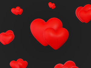 Cartoon Heart Pack 3D Model