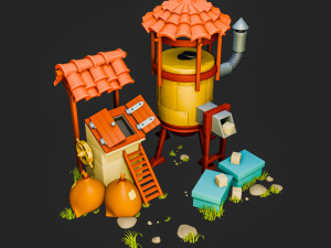 Farm Environment Props 3D Model