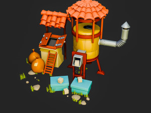 Farm Environment Props Model 3D