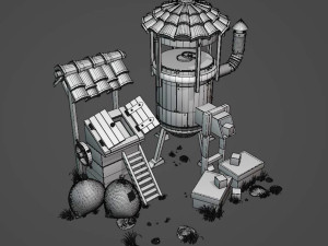 Farm Environment Props Model 3D