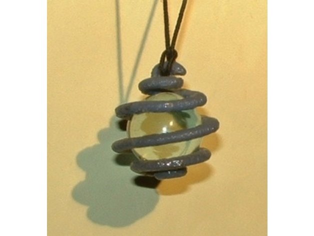 SpiralMarblePendant 3D 模型 .c4d .max .obj .3ds .fbx .stl .blend