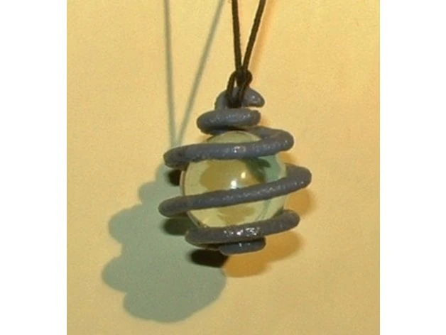 SpiralMarblePendant 3D Model .c4d .max .obj .3ds .fbx .stl .blend 
