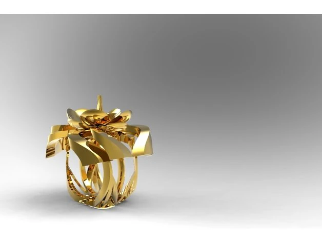 Flower Ring 3D Model .c4d .max .obj .3ds .fbx .stl .blend 