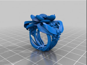 Flower Ring 3D Model