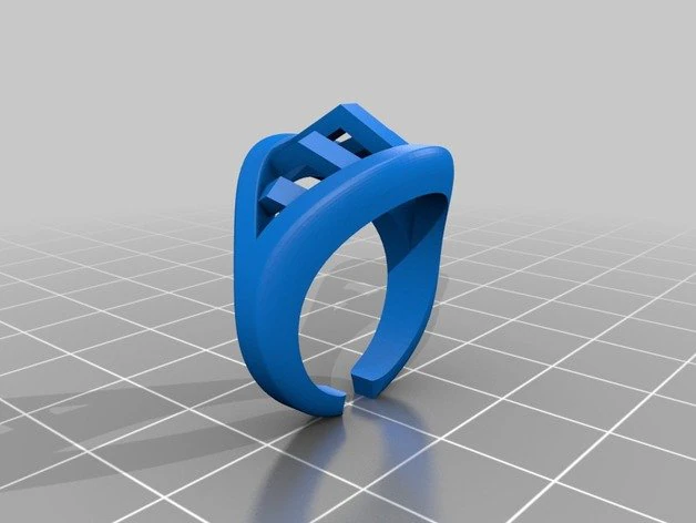 Modern ring 3D Model .c4d .max .obj .3ds .fbx .stl .blend 