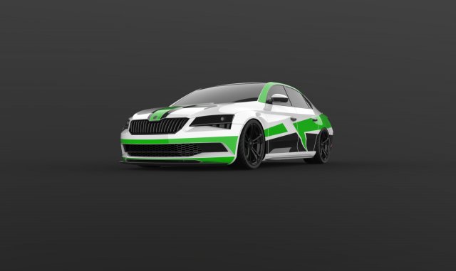 Sckoda car 3D 模型 .c4d .max .obj .3ds .fbx .stl .blend