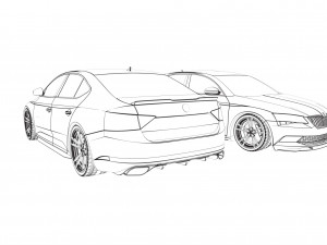 Sckoda car 3D 模型