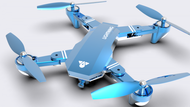 Drone plane 3D Model .c4d .max .obj .3ds .fbx .stl .blend 