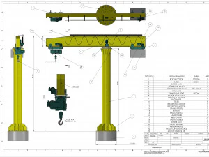 Gru a bandiera Modello 3D