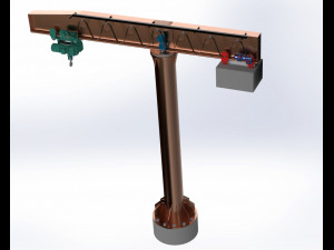 Jib-crane Modello 3D