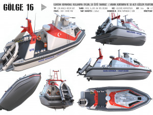 Military-boat Modelo 3D