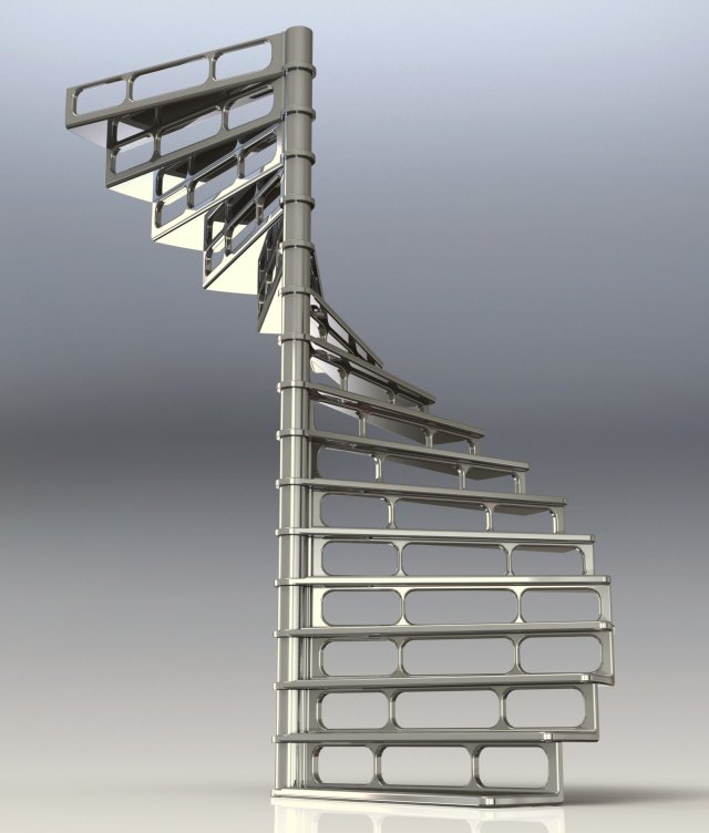 Stair 3D 모델 .c4d .max .obj .3ds .fbx .stl .blend 