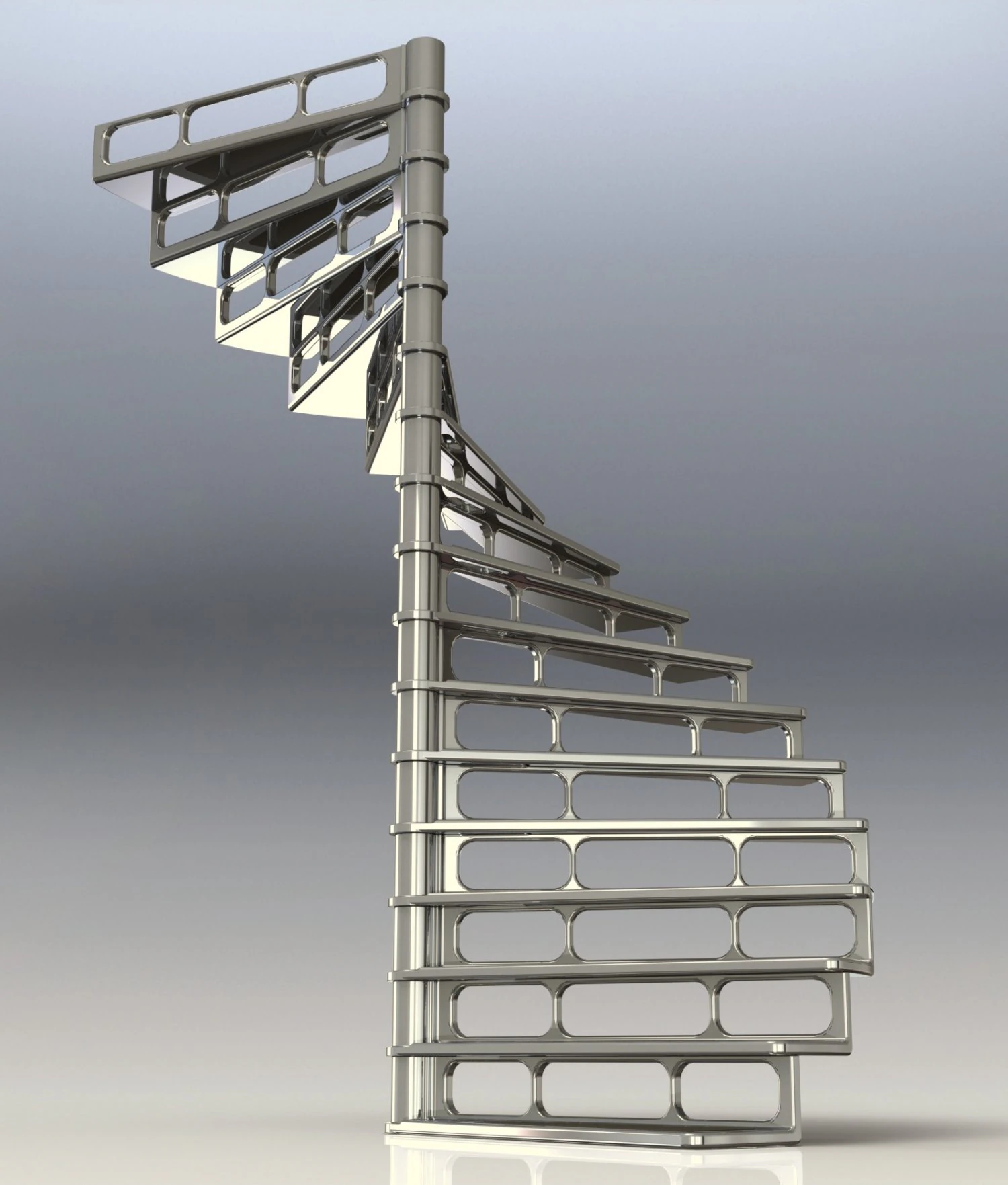 Stair 3D Model .c4d .max .obj .3ds .fbx .stl .blend 