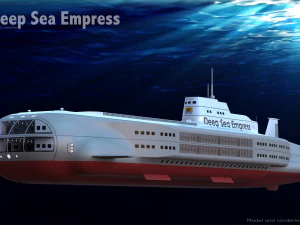 Imperatriz submarina do fundo do mar Modelo 3D