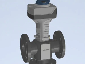 V&aacute;lvula de 3 vias Modelo 3D