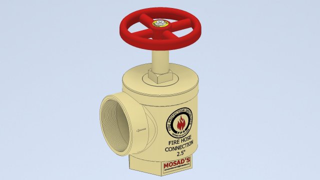 Angle valve pressure restricting 155 3D Модель .c4d .max .obj .3ds .fbx .stl .blend 